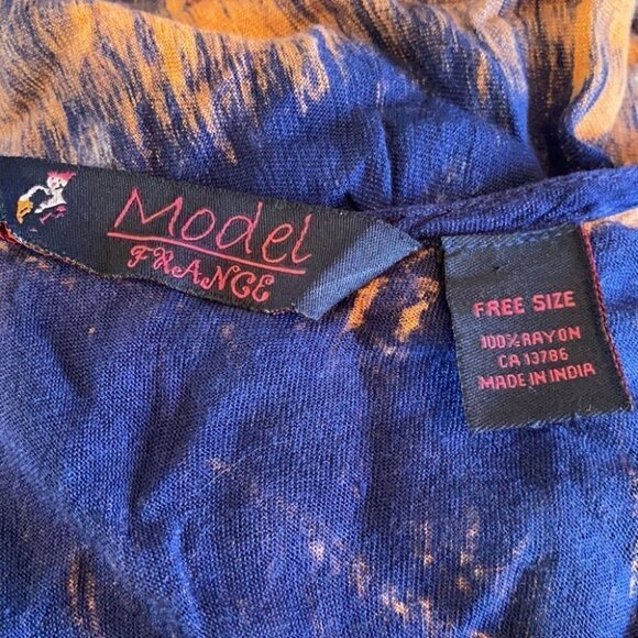 MODEL France tye dye dress beach swim cover up - Picture 7 of 7